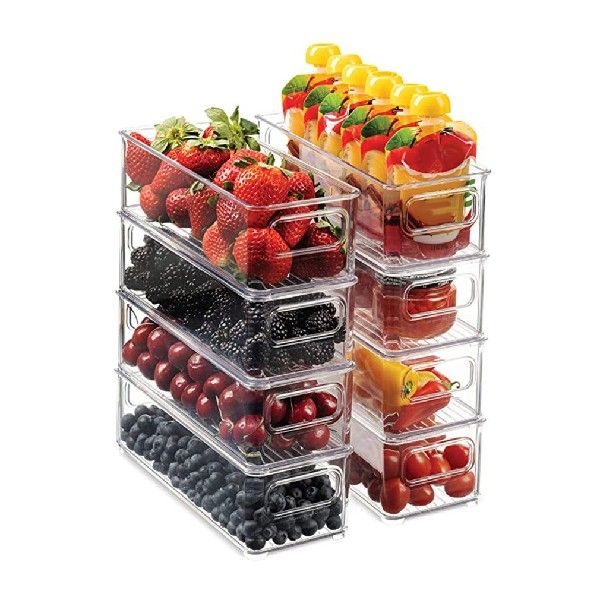 Refrigrragtor Organizer Bins Clear Fruit Jeas Storage Box