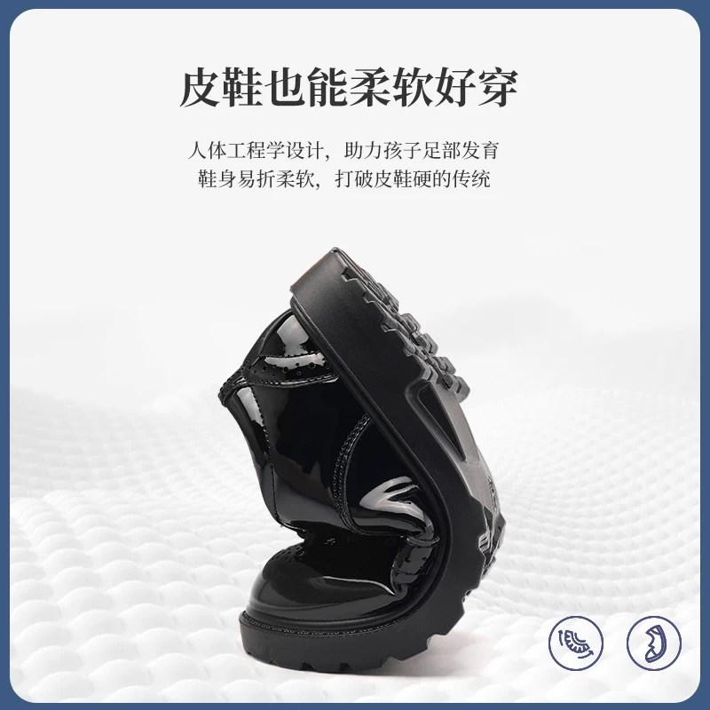 男童皮鞋黑色儿童软底演出表演鞋春秋款男孩花童西装英伦风小皮鞋