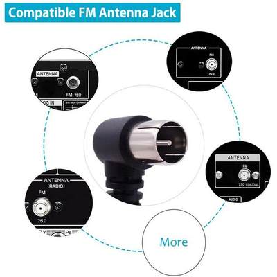 速发88-108MHz FM Radio Antenna 75 Ohm Dipole Indoor Antenna