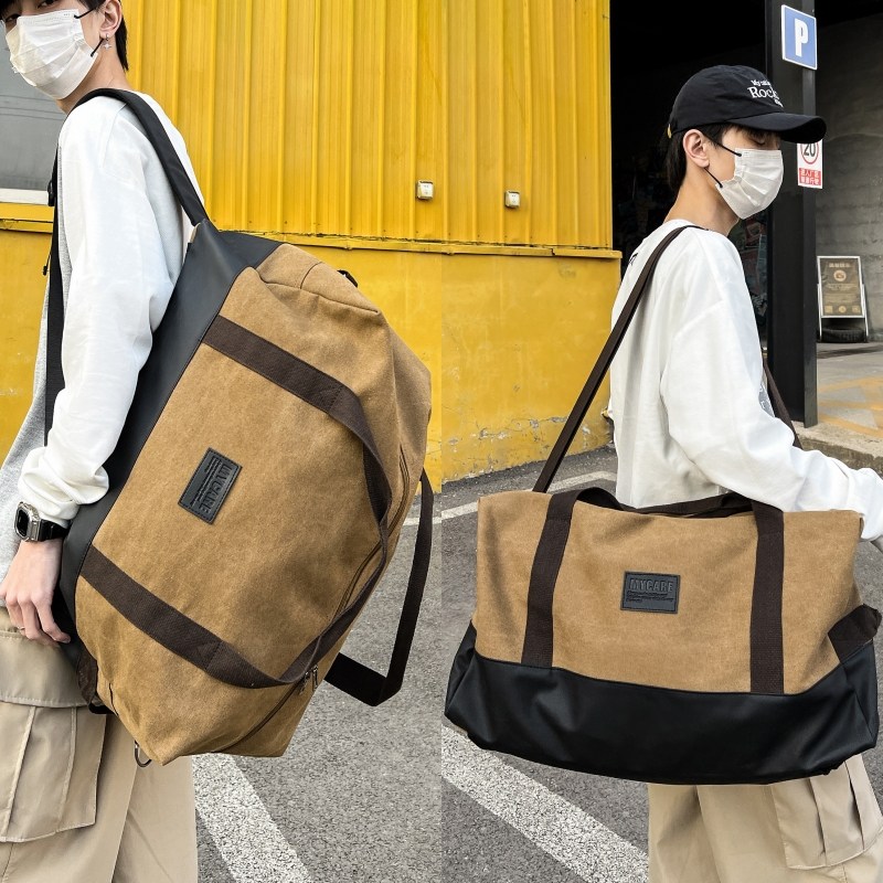 帆布手提单肩大容量短途旅行包男女多功能双肩背包出差斜挎行李包,箱包皮具/热销女包/男包,男士包袋,淘宝优惠券,粉丝福利购,淘宝优惠卷