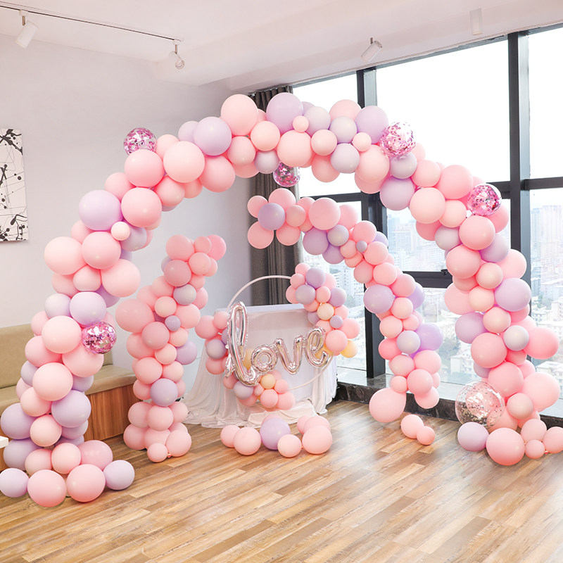 订婚气球拱门支架l结婚创意浪漫开业场景布置婚礼婚房装饰婚庆用