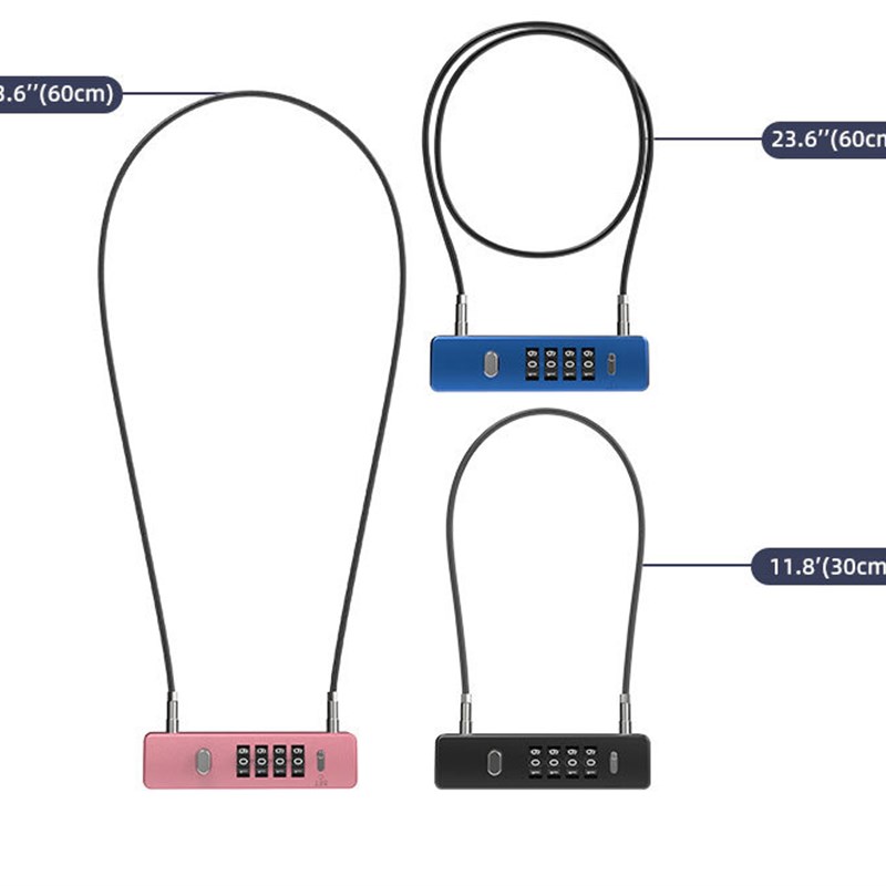 实用型 推杆改码白钢锁头自行车头盔拉门密码N锁密码挂锁 904H