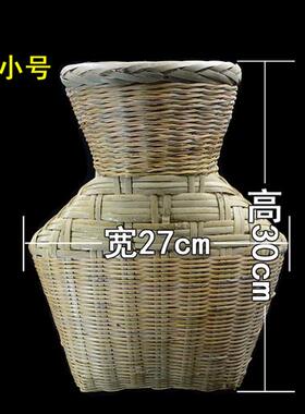 现货湘西纯手工竹编o鱼篓捕鱼竹箩采茶篓茶篓小茶篓工艺礼品摆饰