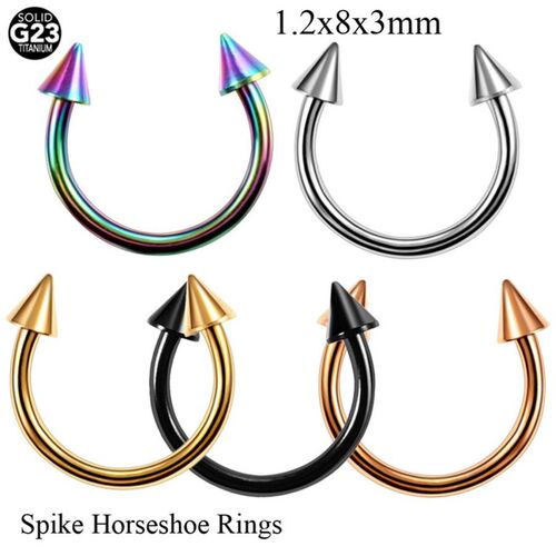 小众高货1PC G23 Titanium Nose Lip Ear Cartilage Tragus Pierc