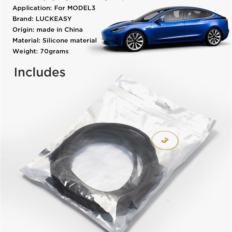 LCKEASY Car wind Noise Reduction Kit Quiet Seal Kit Tesla Mo