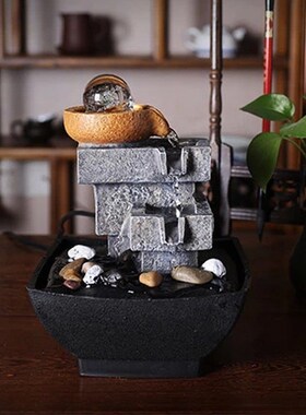 水晶气泡球喷泉裂纹玻璃冰裂球假山流水装饰摆件轮盆景配件水晶球
