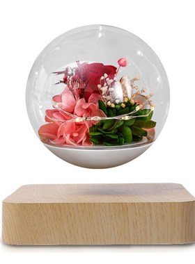 送闺蜜女生朋友情人节生日礼物磁悬浮可旋转小夜灯台灯浪漫高级感