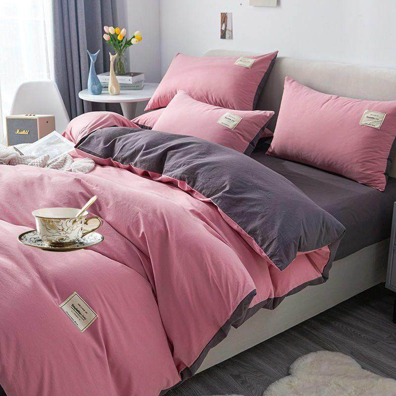 速发四件套红色纯色被套单件水洗棉被罩亲肤学生宿舍床上三件套单,床上用品,婚庆床品套件,淘宝优惠券,粉丝福利购,淘宝优惠卷