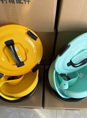 开饵桶散炮大号四件套pABS材质钓鱼用品多功能饵料盆散泡饵料桶