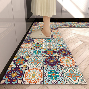 美式 复古厨房地垫专用硅藻泥吸水垫防滑防油可擦免洗脚垫耐脏地毯