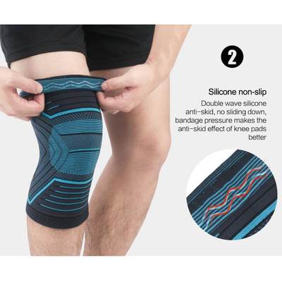 极速1PC Sports Kneepad Men Pressurized Elastic Knee Pads Sup