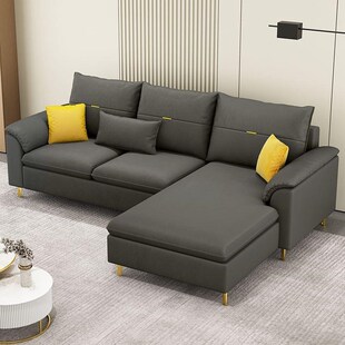 2024年新款猫抓布科技布艺沙发客厅大小户型简约现代直排客厅家具