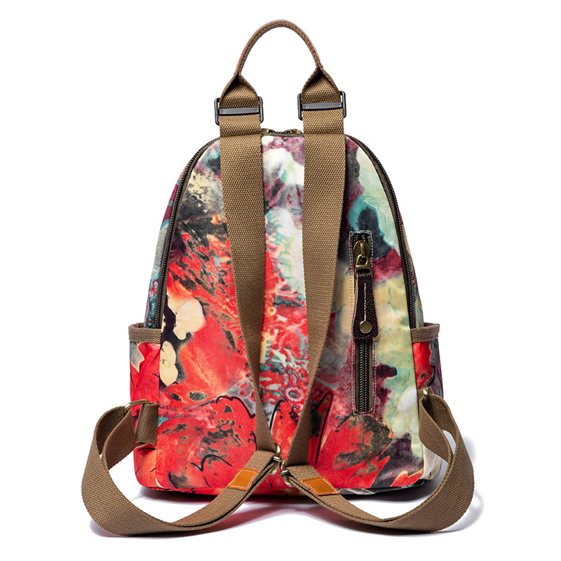 印花牛津布双肩包女2022新款时尚防水旅行小背包轻便帆布女包包,箱包皮具/热销女包/男包,双肩背包,淘宝优惠券,粉丝福利购,淘宝优惠卷