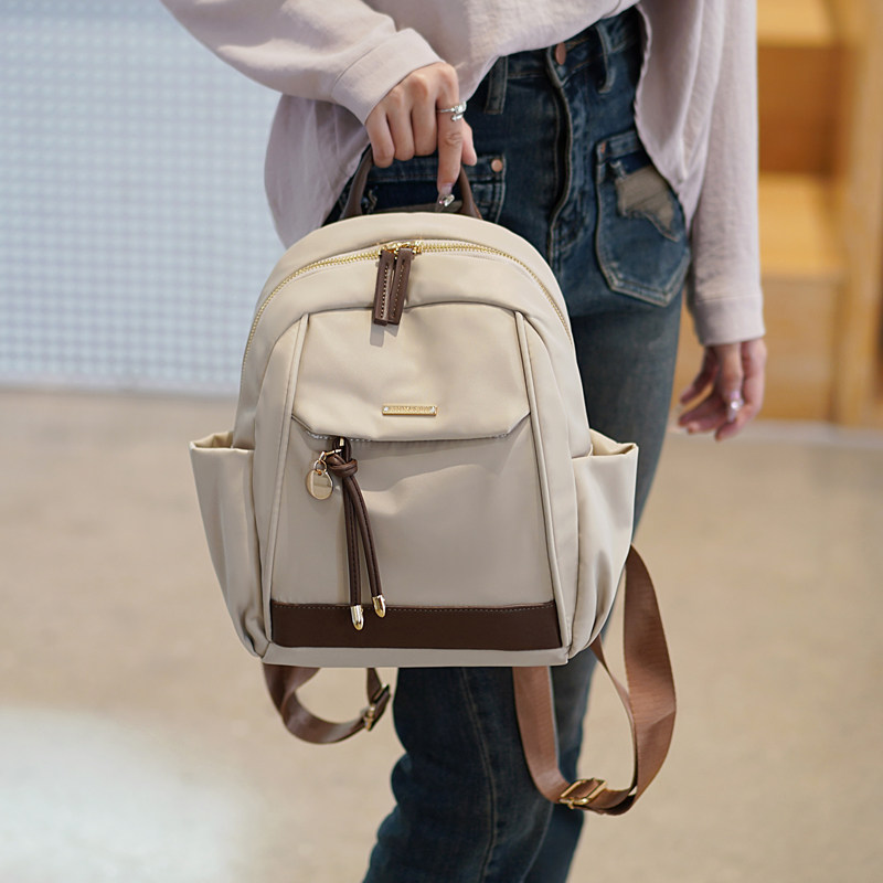 牛津布双肩包女生2023新款轻便时尚百搭女士通勤背包小包包旅行包