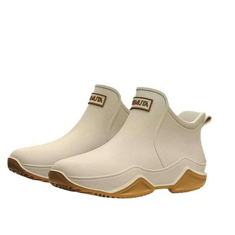 新款雨鞋短筒男款成人女士防水鞋雨靴防滑耐磨硅胶鞋内胆加绒水靴