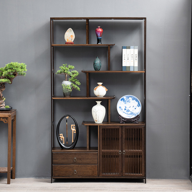 博古架实木新中式多宝阁茶叶架古典展示柜摆件茶具置物架客厅书架,住宅家具,多宝格/博古架,淘宝优惠券,粉丝福利购,淘宝优惠卷