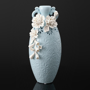 创意陶瓷花瓶样板房客厅家居酒柜装 极速欧式 饰品插花新家摆件结婚