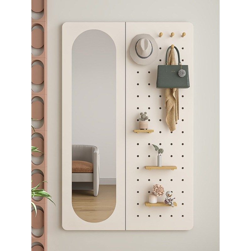 78洞洞板全身镜卧室试衣镜玄关壁挂穿衣镜挂墙家用衣帽架一体镜,家庭/个人清洁工具,落地镜,淘宝优惠券,粉丝福利购,淘宝优惠卷