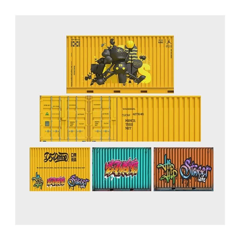 铁皮集装箱背景墙布定做墙贴餐厅服装店酒吧壁纸定制墙纸涂鸦墙面,家装主材,定制壁画,淘宝优惠券,粉丝福利购,淘宝优惠卷