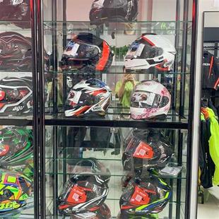 头盔架骑行服展示柜装备机车摩托俱乐部货M架定制陈列收纳落地展