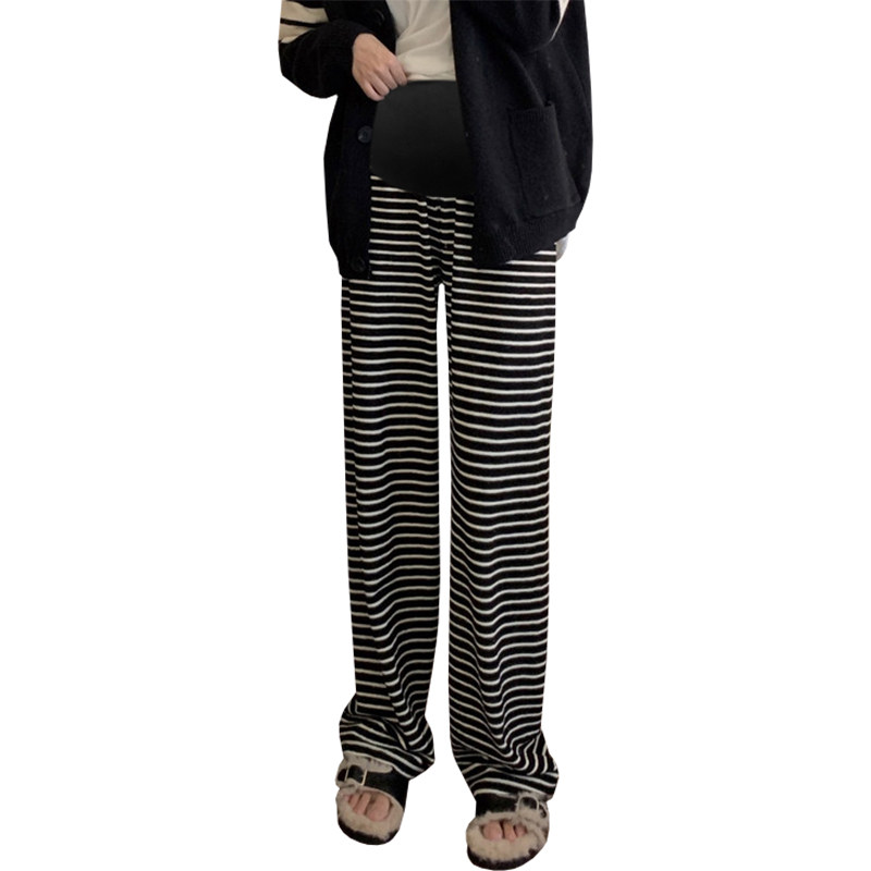 孕妇裤子春秋外穿条纹毛巾阔腿裤女春季休闲垂感直筒拖地裤小个子,孕妇装/孕产妇用品/营养,孕妇打底裤,淘宝优惠券,粉丝福利购,淘宝优惠卷
