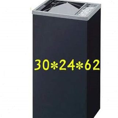 不锈钢大堂立式商场靠墙黑条电梯口酒店带烟灰缸垃圾桶户外果皮箱