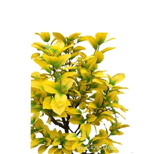 仿真植物复古春秋色梨树叶落地花艺布景装饰酒店造景背景厂家