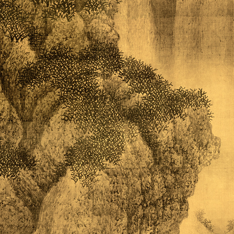 北宋范宽雪景寒林图高清微喷画稿临摹复制山水国画丝绢宣纸画心