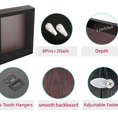 Mahogany Backboard 8x10 Shadow Box Display memorabilia Frame