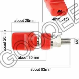 新品1PCS M8*63 Binding Post 8mm Flat CaJp Terminal 4mm Hole