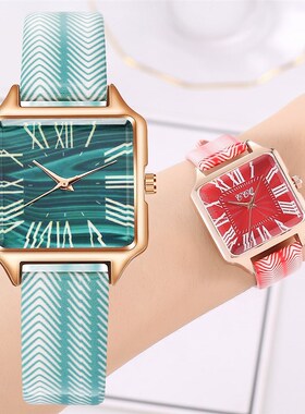 新品Luxury belt ladies watch casual analog lePather quartz c