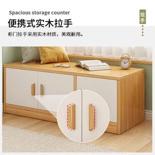 低柜子储物柜h飘窗台储物柜炕柜放被子放在飘窗上的柜子主卧窗柜