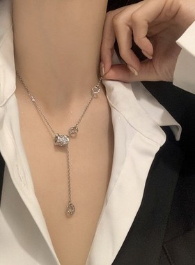 锆石小蛮腰项链女轻l奢小众高级感设计锁骨链秋冬配饰2022年新款