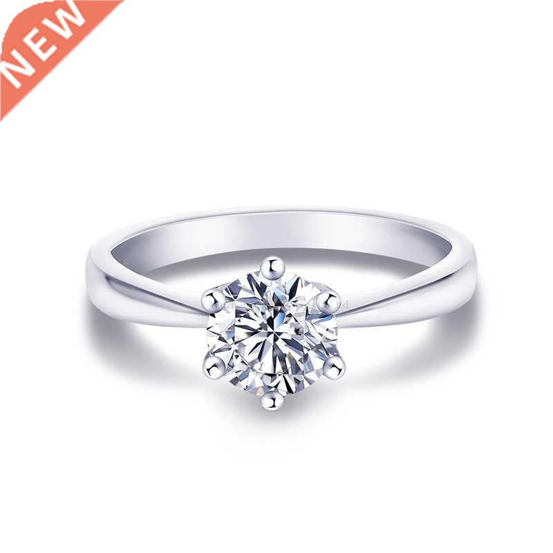 Tnanyu Gemsh 6 Claws Silver Solitaire Ring Proig Setting 2ct 厨房电器 其他商用厨电 原图主图