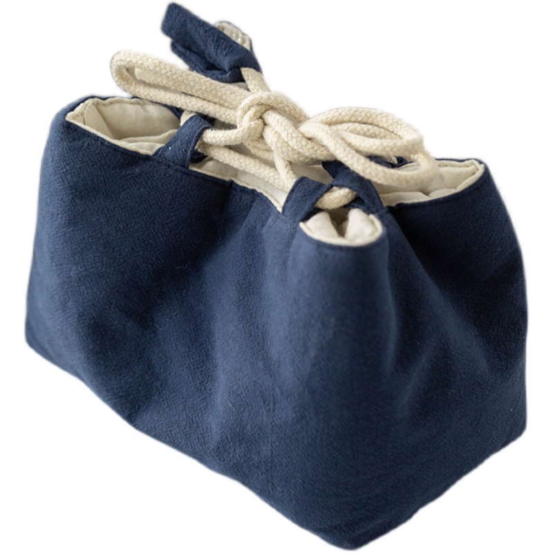 ⇜棉麻茶杯茶壶套装收纳袋加长加厚旅行茶具包大号便携布袋布包