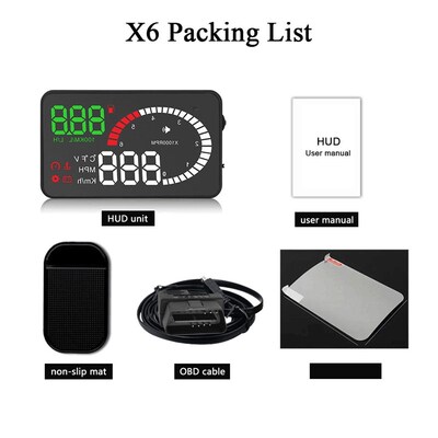 OBD2 HUD Car Head Up Display 5.5' A8 LED Windscreen Projecto