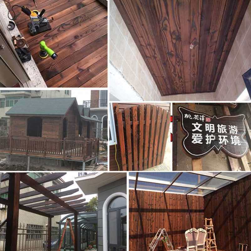 速发户外防腐木木板碳化木地板实木护墙板葡萄架吊顶龙骨木条木i.