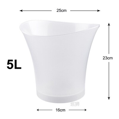 HILIFE 5L 4 Color Waterproof Plastic LED Ice Bucket Bar Nigh