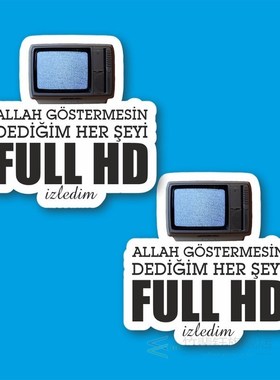 Full HD Laptop and Phone Sticker-Decal max.5cm 2'li Set