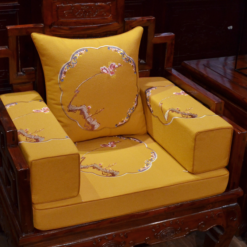 急速发货新中式红木沙发坐垫可拆洗古典防滑垫子家用客厅实木椅垫