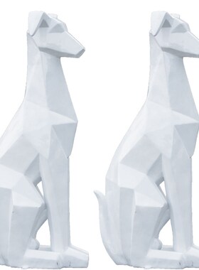 户外抽象几何狗玻璃钢雕塑庭院花园林景观售楼部商场动物装饰摆件