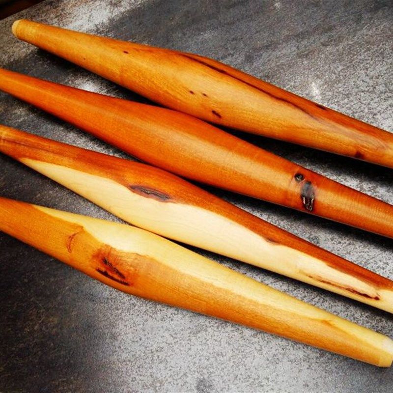 白吉馍肉夹馍专用鱼肚擀面杖弧形面棍中间粗两头小压面棒实木残次