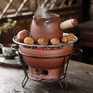 古陶坊围炉煮茶碳炉罐罐壶大号烤奶壶煮茶壶陶瓷壶家用户外阳台