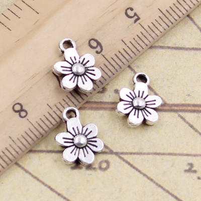 速发30pcs Charms Double Sided Flower 12x9mm Tibetan Bronze S