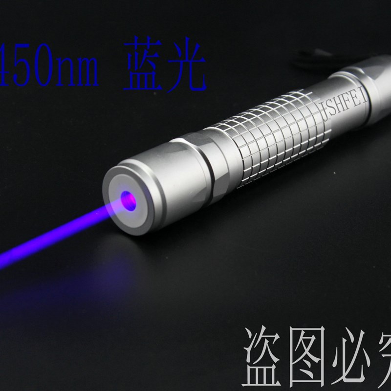 齐影200mw激光手电蓝紫光激光手电 绿色蓝色激光笔W 三色外壳激光