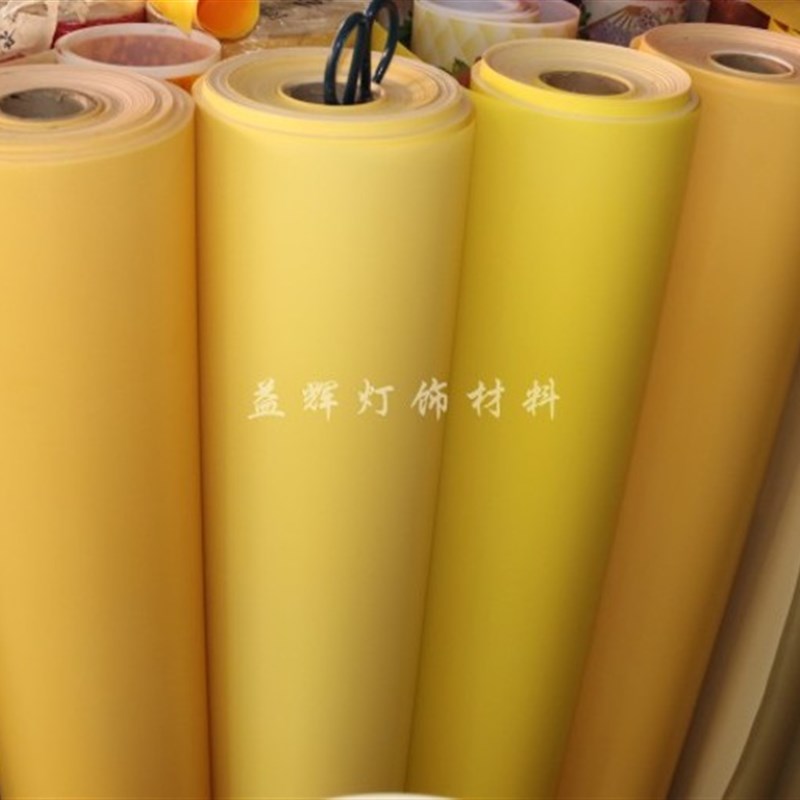 羊皮纸pvc胶片简约黄p色透光膜中式装修DIY镂空雕花花格灯罩材料