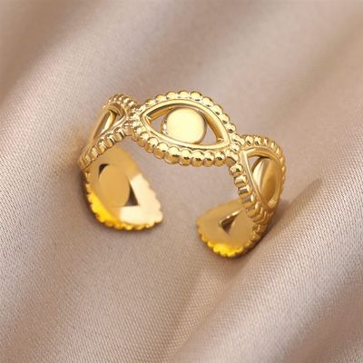 推荐Stainless Steel Rings For Women Men Gold Color Engagemen