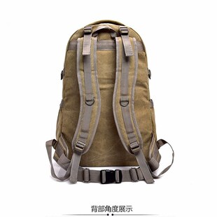 牛仔帆布大号双肩背包男式旅游耐磨结实背包大学生多用行李大书包