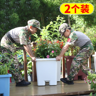 阳台种菜盆大花盆塑料种植箱绿植盆栽懒人自吸水盆种蔬菜瓜果树盆