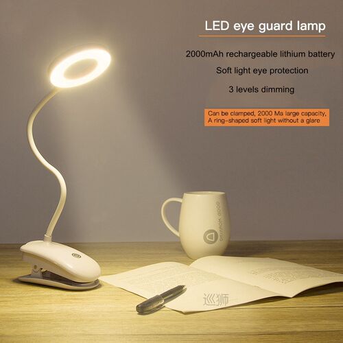 USB Rechargeable Led Clamp Desk Lamp Flexible Gooseneck Touc